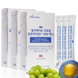 Nature Max CellGate Liposomal Glutathione C 7000 Max 3 cans Liposomal Glutathione 500mg Purity 85% 2027-02-23 / 네이처맥스 셀지에이트 리포좀 글루타치온 C 7000 맥스 3통 리포좀 글루타치온 500mg 순도 85% 2027-02-23