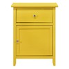 Glory Furniture 1 Drawer /1 Door Nightstand, Yellow
