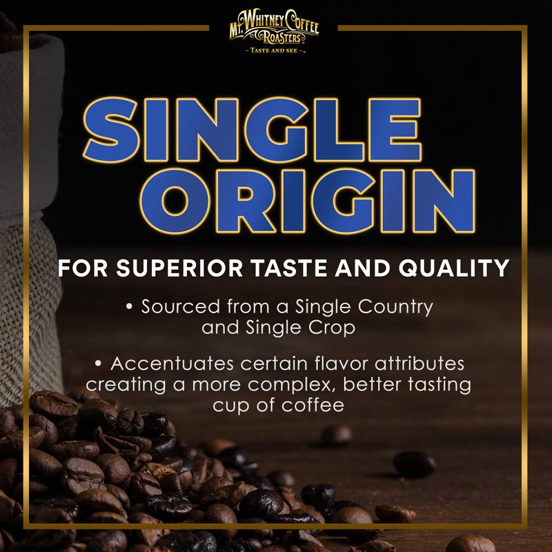 Mt. Whitney Organic Ethiopia Guji Coffee (Whole Bean, 12 Oz)