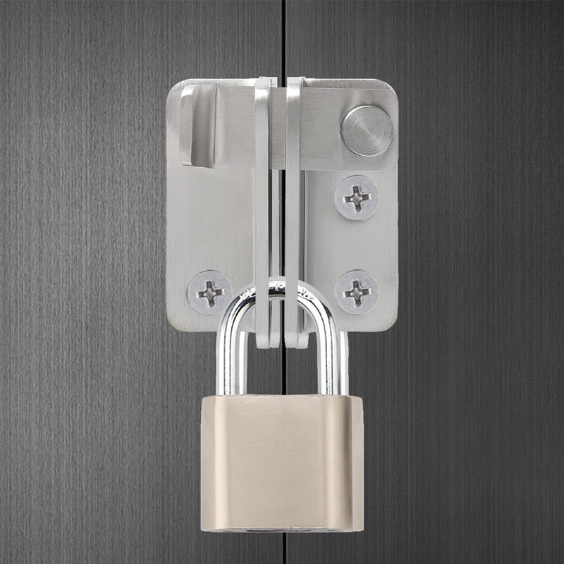 Ruayia Door Lock Deadbolt, Small Stainless Steel, Sliding Bolt with