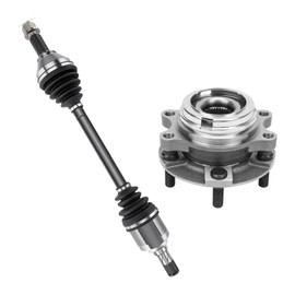 AutoShack Front Left CV Axle Shaft Wheel Hub Bearing Assembly | Replacement for 2013-2017 Nissan Pathfinder | 2-PC