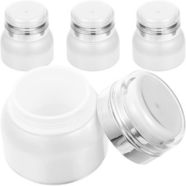 FOMIYES 4pcs Portable Lotion Bottles Refillable Cream Storage Jars Leakproof Vacuum Containers for Travel Cosmetic Sample Bottles for Skincare and Makeup