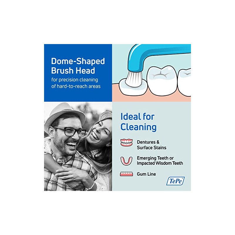Tepe Compact Tuft Specialty Cepillo Dientes Redondo Cerdas Extra Suaves