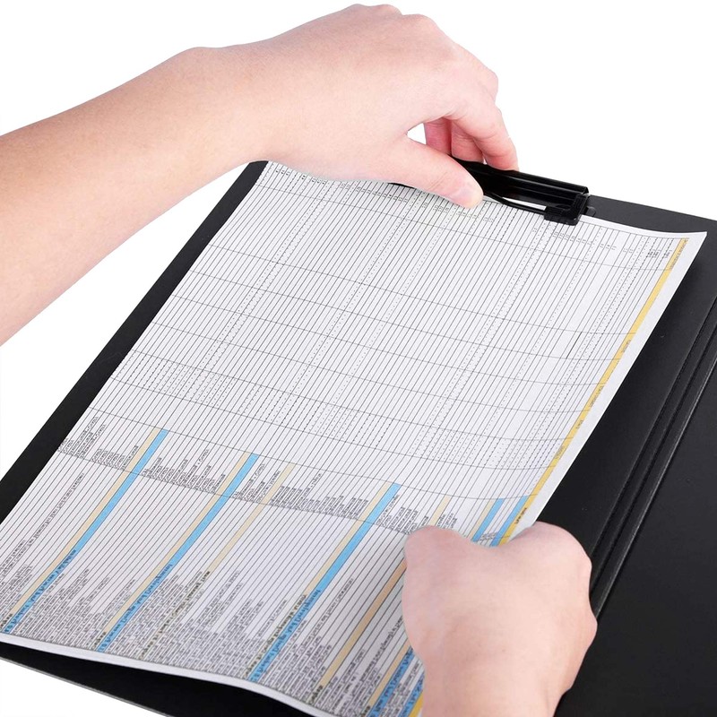 souG 4 Pcs Foldable Clipboard, 360 Degree Cover Clipboard File