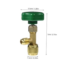 NOLITOY Brass Safety Ball Valve for Car Recharge Kit Versatile Opener with Integrated Safety Valve Easy Flow Control Design for Air Conditioning Systems