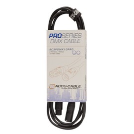 Accu Cable, PRO Series DMX Stage Light Cable, 3 Pin Connection AC3PDMX10PRO (10 FT)