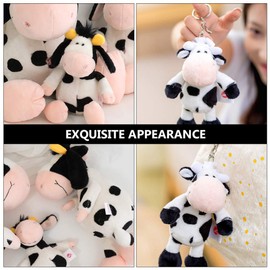 VALICLUD Stuffed Animal Keychain Cartoon Cow Pendant Key Ring Ox Year Zodiac Animal Mascot Toy Backpack Hanging Ornament for Children Adults 13 cm, Assorted colours