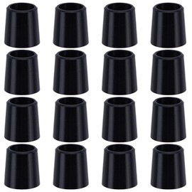 PLIGREAT 16 Pcs Golf Iron Ferrules Black Golf Tapered Ferrules for Taper Tip Iron Wedge Golf Club Accessories, Compatible for Tapered 0.355 Shaft 0.550 Height Option