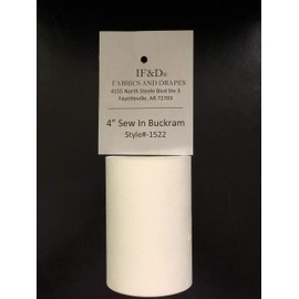 Fabrics and Drapes for Home Sewing - 4 Inch Wide, Washable, Non Woven Filter Fabric, White, Sew-in Buckram/Heading Tape- 12 Yard Piece - Style #1430-4