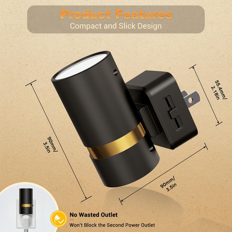 JandCase Night Lights Plug into Wall, Automatic Night Light with