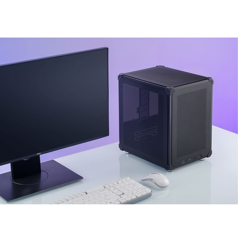 JONSBO C6 Black Mini MATX Mesh Case,Simple Compact Desktop Micro