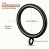 24 PCS Curtain Rings, 2 Inch Thickened Curtain Rings Metal