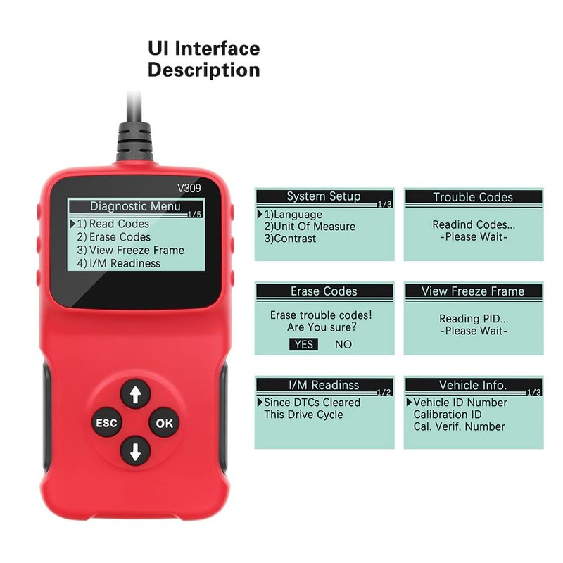 Baceyong Universal OBD2 Diagnostic Machine Code Reader for Most of