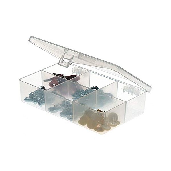 Plano Molding 344860 Pocket StowAway 6-Fixed Compartments, Case of 6,Clear