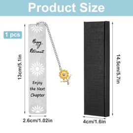 TIESOME Happy Retirement Bookmark for Women, Retirement Gifts for Teacher Coworker Employee Boss Mom Grandmom Nurse Enjoy The Next Chapter Christmas Birthday Gifts