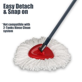 Mop Replace Head [ 3 Pack ] Mop Refills Compatible with Triangle Spin Mop, Made of Microfiber, Deep Cleaning Machine Washable and Easy-to-Replace