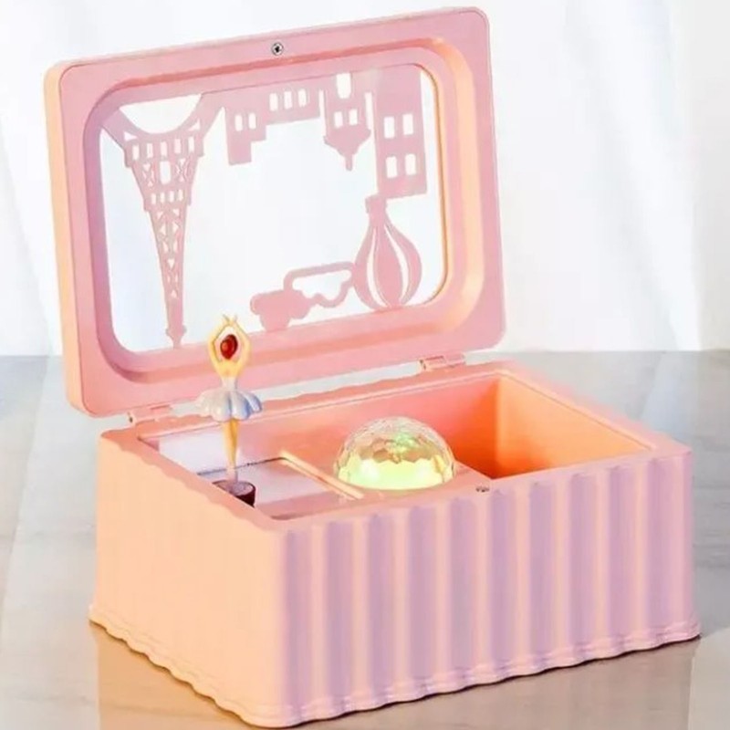 Rotating Ballerina Music Box Musical Jewelry Storage Box for Birthday