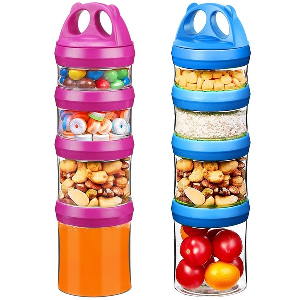SELEWARE Portable Stackable Food Storage Containers for Snacks Formula Powder