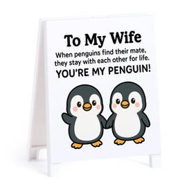 Birthday Gifts for Her Wife from Husband Mothers Day to My Wife Emotional Penguin Office Desk Decor You're My Penguin Romantic Confession Gifts for Wedding Anniversary Mother's Day Cute Home Decor