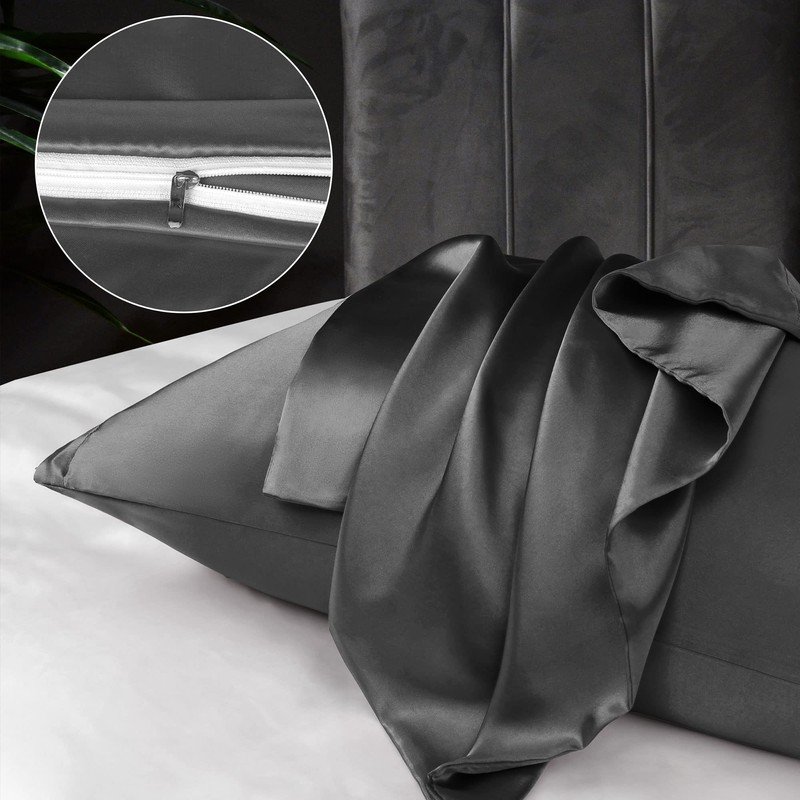 PiccoCasa Satin Pillow Cover, Cool Rayon, Touch Cooling Sensation, Pillow