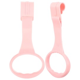 YARNOW 1 Pair 's Bed Pull Ring Grip Pen Pram Holder Stand up Pull Rings Rattle Crib Pull up Rings Tummy Exercise for Pull up Rings Carry Cot Stand Little Jumper Pp Pink