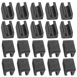 Rustark 20Pcs 12mm U Shaped Chair Leg Tips Caps with Felt Pads Furniture Feet Protectors Non-Slip Leg Tips Furniture Leg Caps Table Leg Protectors Chair Legs Tips Caps for Hardwood Floors