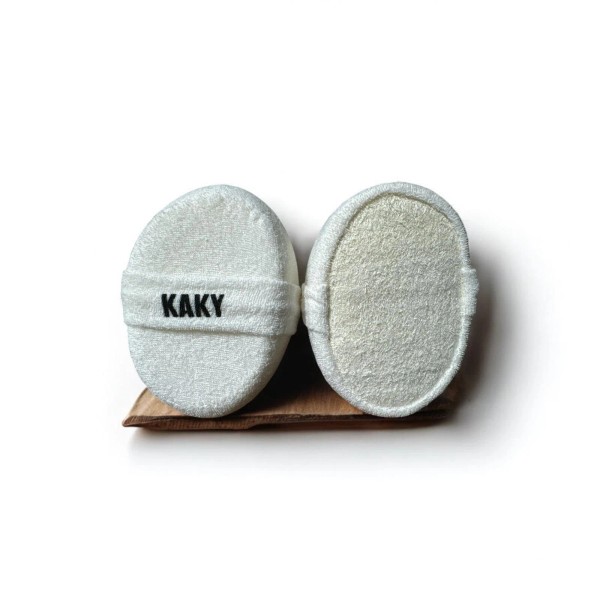 KAKY Loofah Bath Sponge Natural Biodegradable White
