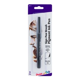 Pentel Arts Sign Pens with Brush Tip - You Choose Color - Sepia