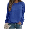 Smile Fish Womens Crewneck Long Raglan Sleeve Sweatshirt Relaxed Fit