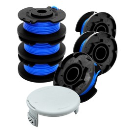 Uchidodo Grass Trimmer Line for Ryobi, 6 Pieces Thread Spools for Ryobi One+ 18V 24V 40V Grass Trimmer with Spool Cover, Replacement for AC14RL3A, Length 3.35m, Diameter 1.6mm