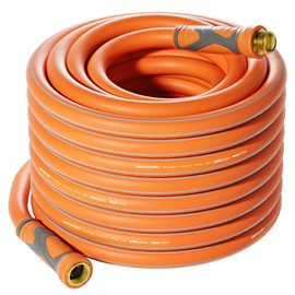 DRINCOSH Garden Hose 50 ft x 5/8", Heavy Duty Water Hose 50 ft, Lightweight Water Hose with Handle,3/4" Male to Female Fittings, Burst 600 PSI