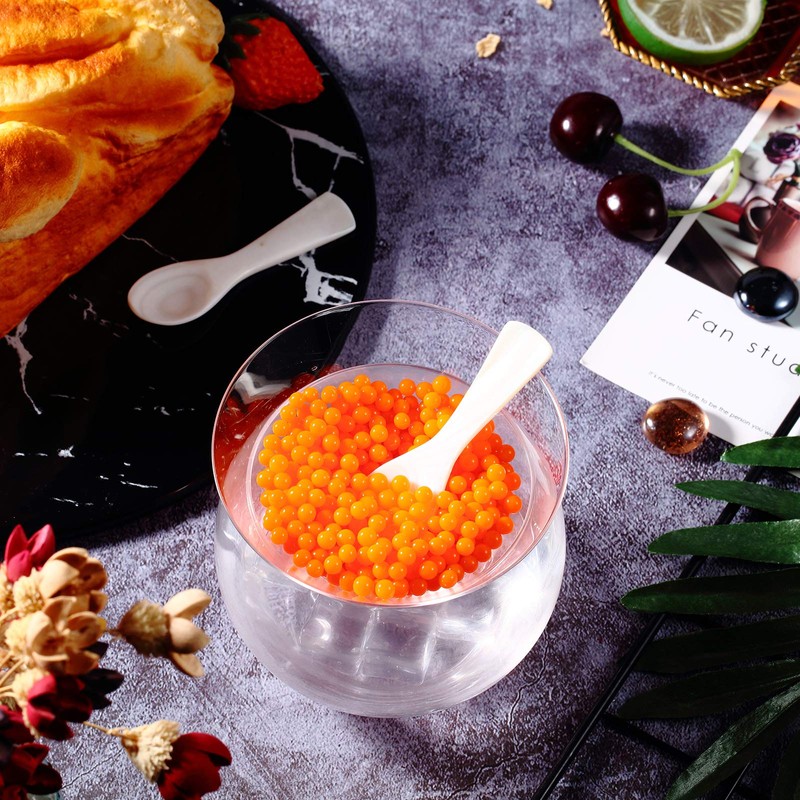 Glass Caviar Serving Set with 4 Pcs Mother of Pearl