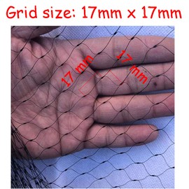 LXGKREL Bird protection net, bird net, pond net, garden net, pool net for garden, balcony or pond cherry tree, robust, UV-resistant, mesh width 17 mm