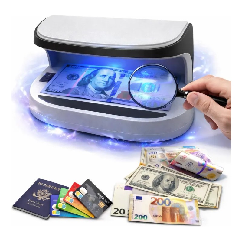 Detector De Billetes De Lampara Uv Automático Portátil