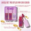 Kit 3 Brillos Labiales Lip Oil Glitter Gloss Hidratante 03