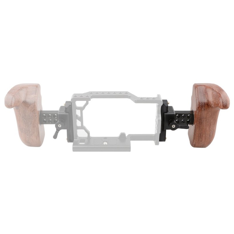 CAMVATE QRウッドハンドルグリップ（右手）DSLR Cageカメラケージ マウント(ブビンガ木材)