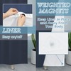 EUTXL Navy Blue No Hook Shower Curtain with Snap in
