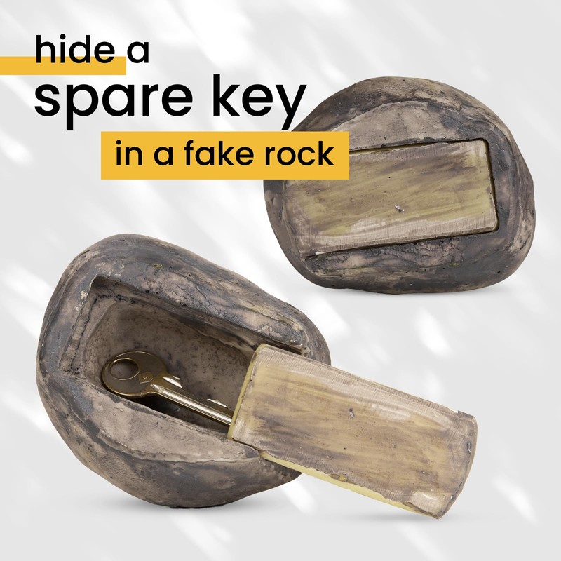 Industrial Tools Hide-a-Key Fake Rock - Weather-Proof Hideaway Spare Key