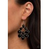 Paparazzi Earrings ~ In Crowd Couture - Black