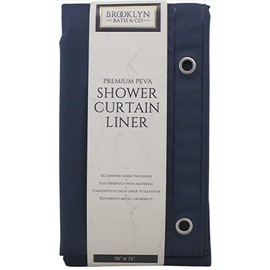 Home Expressions - Forro magnético de PEVA resistente para cortina de ducha, 70 x 72 pulgadas (azul marino)