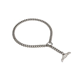 Link Chain Collar for Great Dane with Flat Chain and Toggle - 3 mm x 24 inchesQ Y