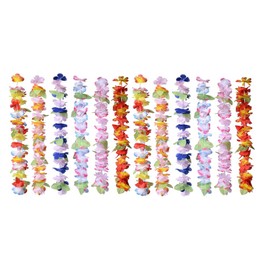 LIOOBO Hawaiian Lei Hawaii Lei 12 Hula Lei Hawaiian Ornament Hibiscus Lei Wreath