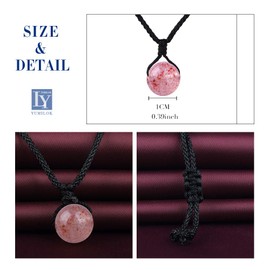 Yumilok Women Ladies Girls Necklace Black Cotton Cord Collar with Crystal Pendant Gift for Mother Girlfriend, Crystal Fabric Crystal, Crystal