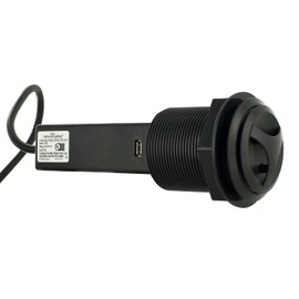 3-1/2” Black Plastic Pop Up Power Center with 2 Outlets, 2 USB Shared 4.2A Ports