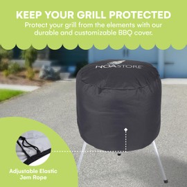 Noa Store Cubierta para parrilla de barbacoa | 18 pulgadas | Cubiertas para parrilla de gas 210D resistente al agua utilizada como cubierta para ahumador, cubierta para estufa de gas, cubierta para parrilla, cubierta para parrilla de hervidor y cubierta 