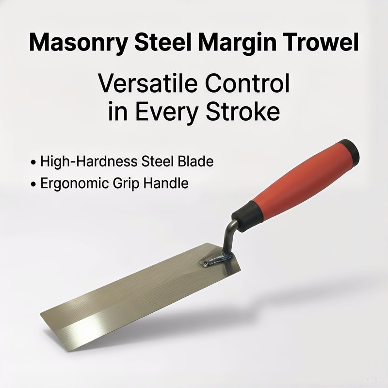LSGZJZY Masonry Steel Margin Trowel, Carbon Steel, 8 x 2