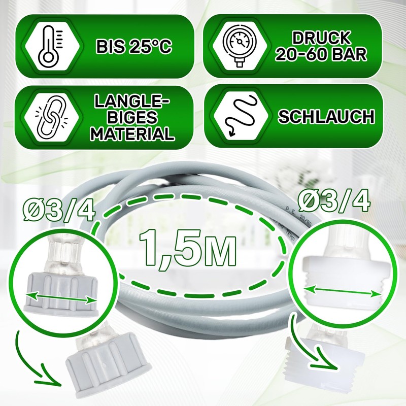 Inlet Hose Extension for Washing Machine Hose or Dishwasher Hose