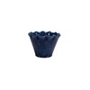 Creative Co-Op Stoneware Planter with Ruffled Edge and Drainage Hole