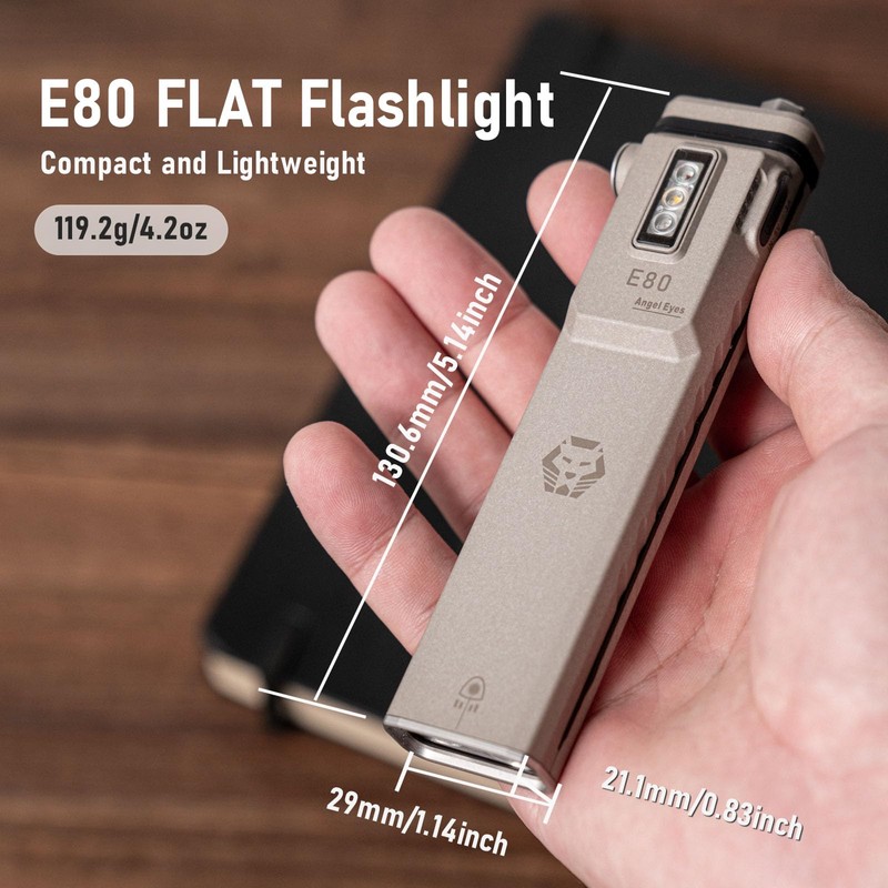 RovyVon Angel Eyes E80 Marble Flat Flashlight Combines with Green