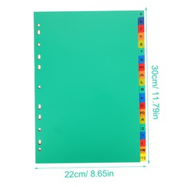 KICHOUSE 21-Piece A4 Binder Dividers Set Colorful Plastic Page Dividers Detachable Tabs for Office and Study Organization